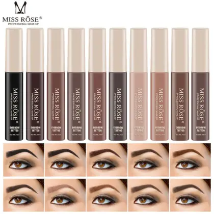 MISS ROSE Quick-Drying Matte Beauty Makeup Eyebrow Pencil Waterproof Lasting Non-Marking Enhancers Dyeing Eyebrow Cream TSLM1