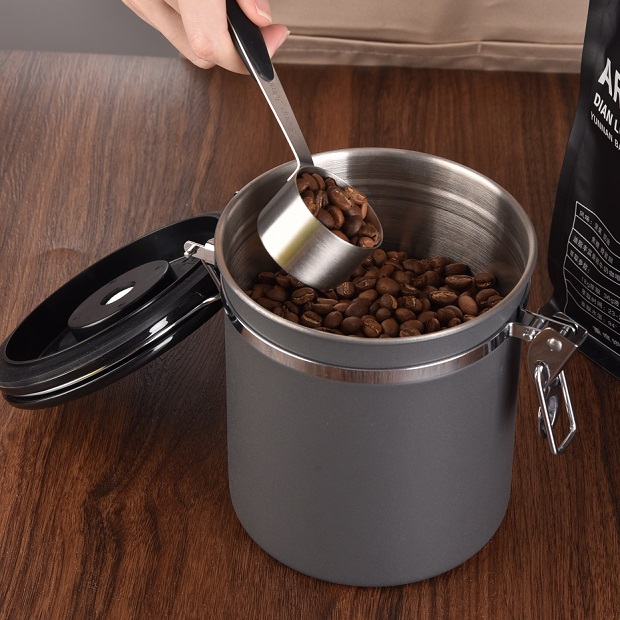 Date Tracker and CO2 Valve Coffee Bean Storage