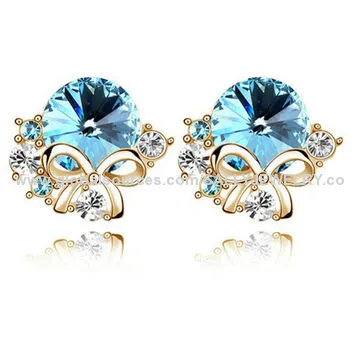 Beautiful Swarovski Crystal Earrings, Various Designs are Accepted