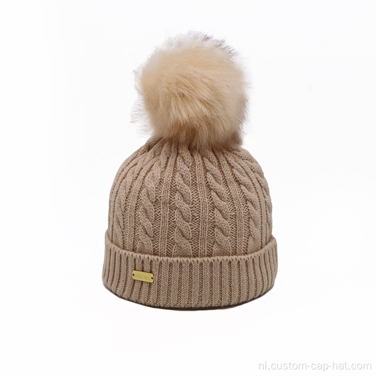 Aangepaste logo unisex beanie winter hoed