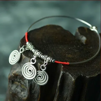 9213 brand silver ethnic bracelet, lady bracelet, silver bracelet, sl001