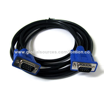 Latest New Design Customized Specification Accepted VGA Cable Assembly, 200V DC, 10ms Hi-pot