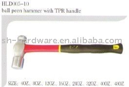 Ball peen hammer with TPR handle