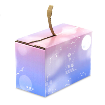 Rigid colorful packaging shipping box with zipper