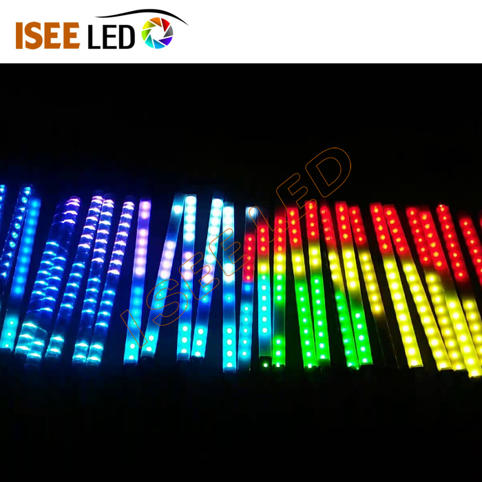 „Iseeled Club“ vertikalus kabantis DMX RGB 3D vamzdis