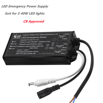 CB goedgekeurd 40W Li-ion back-up LED Emergency Kit