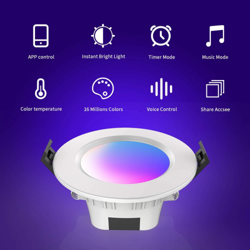 RGBCCT Bluetooth LED Downlight Dimming Smart APP Control