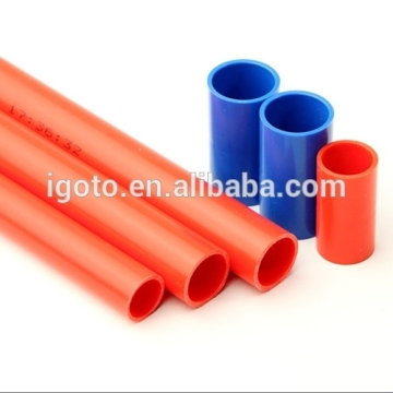 Orange PVC insulated underground and inside wall electrical cable conduit