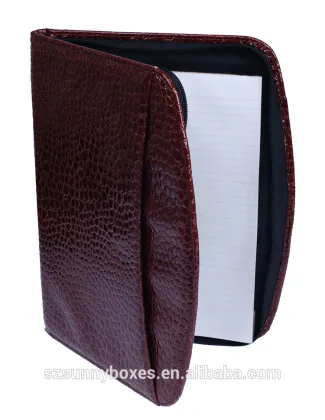 Luxury Leather Multi Layers/Pockets Zipper Business Portfolio Folder