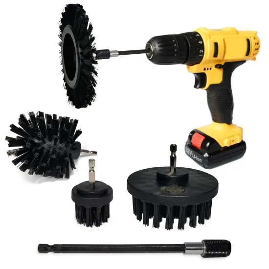 5 Piece BBQ Cleaning Kit-Safe Bristle & Wire Free Power Grill Brush