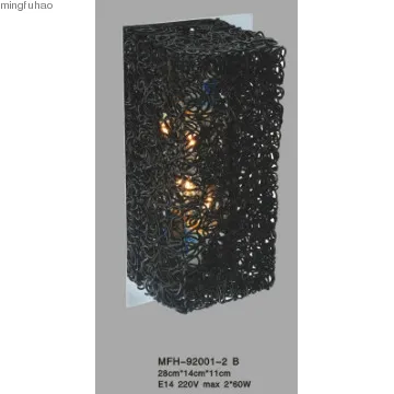 Room decorative elegant black art wall lamp