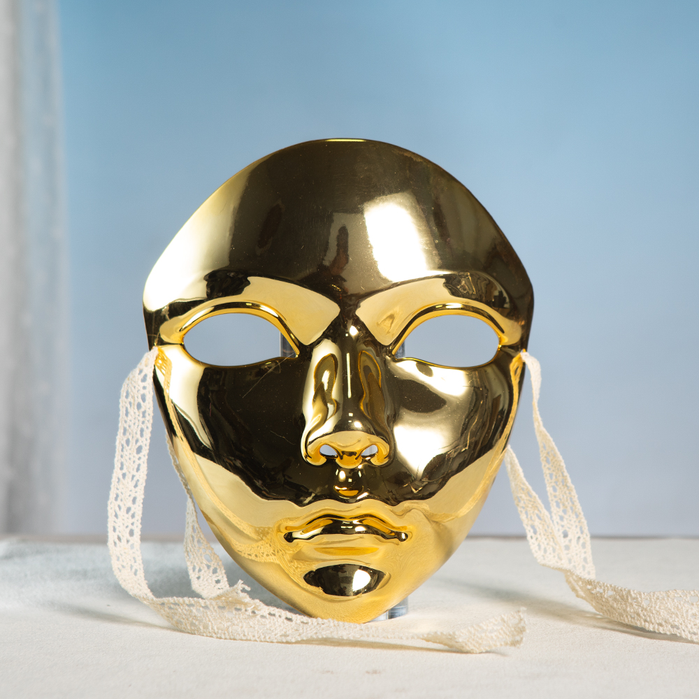 Electroplated Gold Full-Face Mask with Beauty MASK