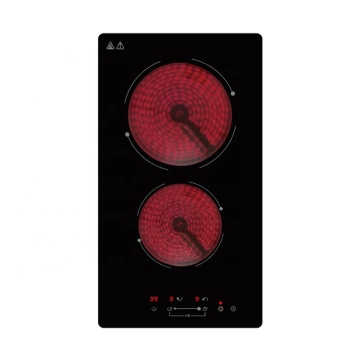 China Household 2 Burner Built-In Glass Panel Electric Induction Cooktop