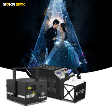 Moka SFX LED RGB ภาพเคลื่อนไหวเลเซอร์แต่งงานด้วยเครื่องหิมะ