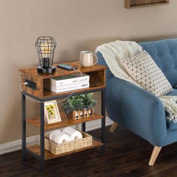 3-Tier Bedside Tables with USB and AC Ports