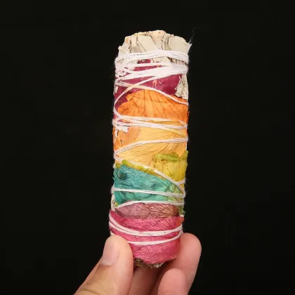 Hot Selling 7 Chakras Flower Sage Smudge Sticks with White Sage Bundle