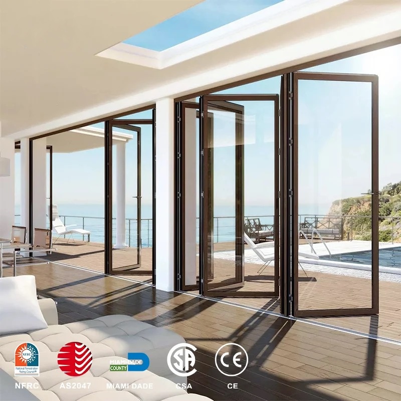 Aluminum folding doors