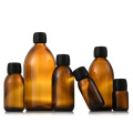 Cough Syrup Amber Round Pharmaceutical Glass Bottle