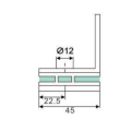 Casting Square Straight 90 Degree Single Glass Clamps