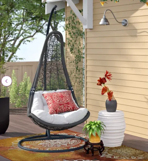 Outdoor Cushions for Hanging Wicker Swing Chairs from Ceiling