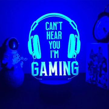 3D USB LED Lamp 7 Colors Gaming Room Decorative Gaming Headset