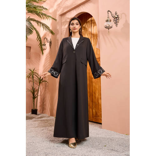 یقه دوزی مشکی آستین دوزی Abaya