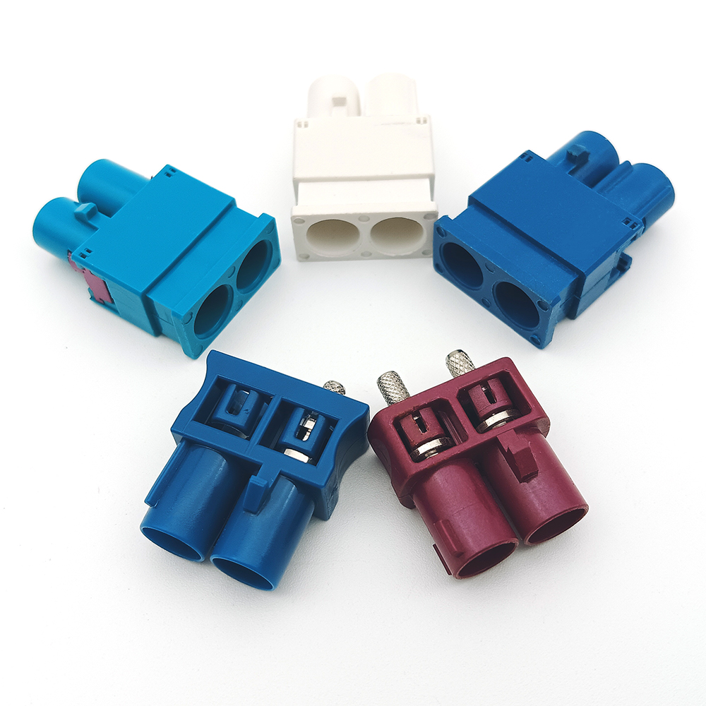 Automotive Dual Fakra Male Plug Coaxial Adapter