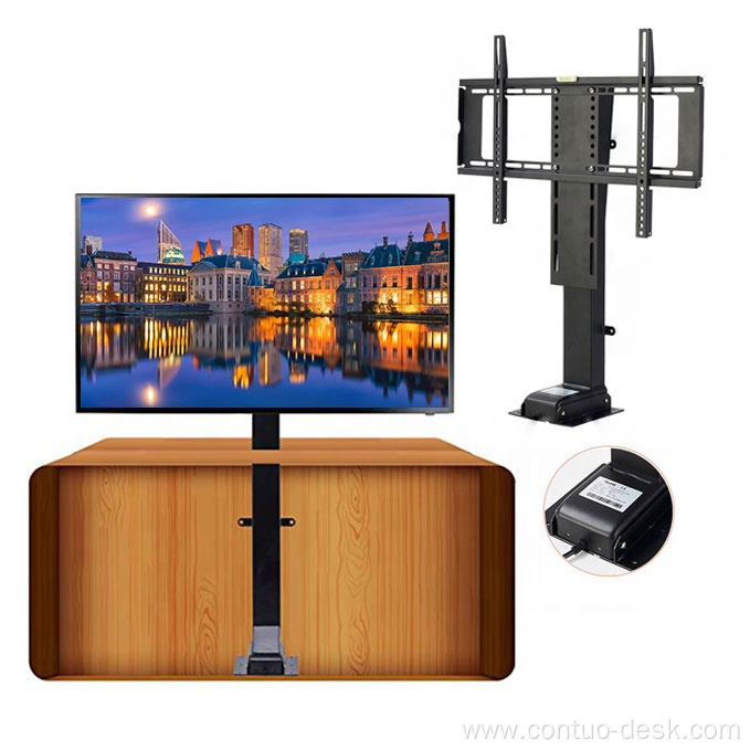 2024 Big size full motion tv wall mount cabinet lifter electric stand up bed for 32-70 inches TV