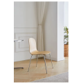 Silla de comedor de hierro nórdico con respaldo simple