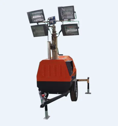 Night trailer lighting tower telescopic