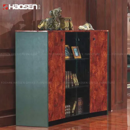 High Gloss Wooden Bookcase for Home Office Storage