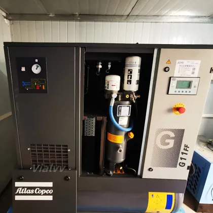 G18FF Copco Atlas Air Compressor System with Dryer, Tank, and Air Filter