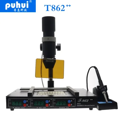 Puhui T-862++ 800W Infrared Rework Stations Soldering Welder BGA Rework Station Phone Motherboard Repair Desoldering Station
