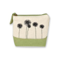 Flower style embroidery make up coin purse