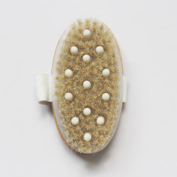 Log color oval massage bath brush