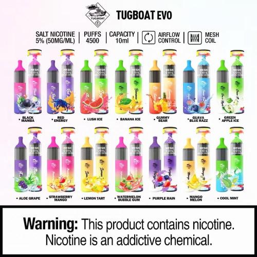 블랙 맘바 일회용 vape 장치 예인선 Evo 4500