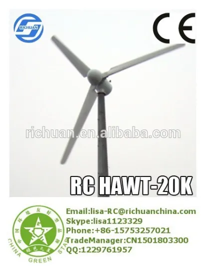 Hot sale!!! 2015 Chinese Manufacturers Horizontal wind tubine system 20kw wind generator