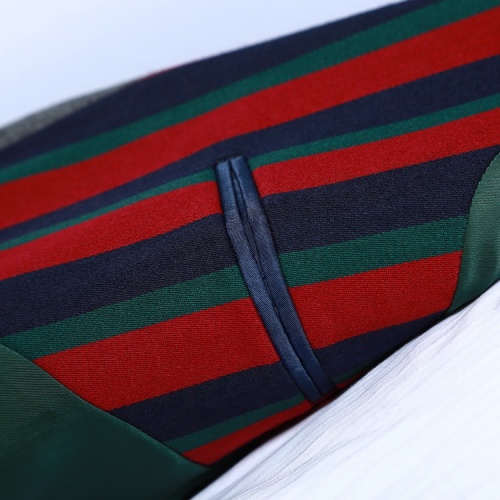 Black Red Striped Woolen Blazer for Men