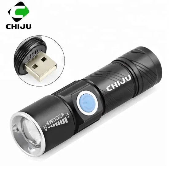 Portable Rechargeable USB Tactical Torch Flashlight