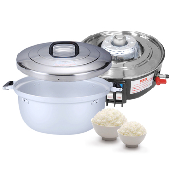 Commercial Gas Rice Cooker 15 Liter Factory Price with Cast Aluminum Inner Pot for 70-80 Persons