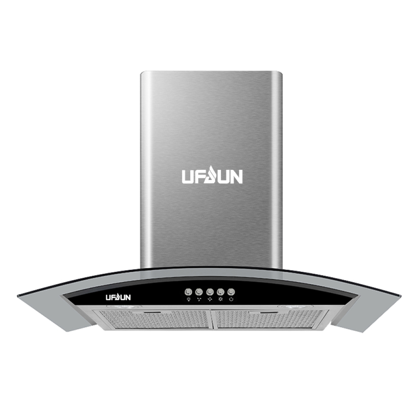Classical Curved Glass High Quality Low Price Touch Control Kitchen Range Hood Wholesale Custom Range Hood