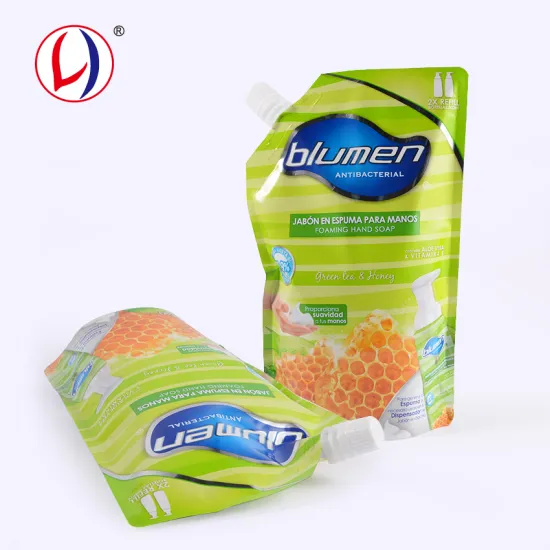 Stand Up Recycled Plastic Bag Liquid Soap Packaging Eco-Friendly