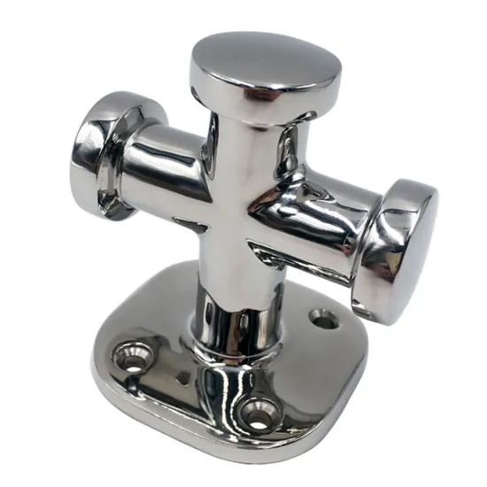 Single Cross Bollard AISI 316 Stainless Steel Yacht Parts & Marine Hardware