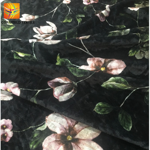 Comfortable printed velvet fabric for cushion