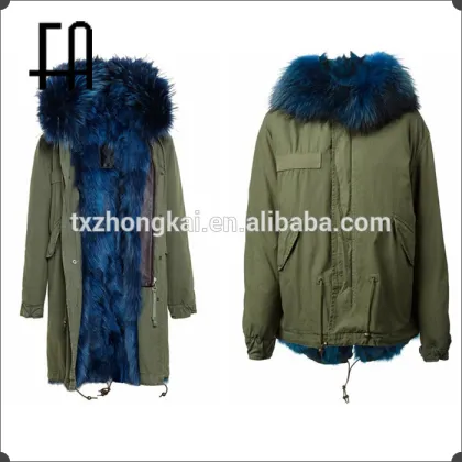 Wholesale price real fur coat /parka fur coat /fur lined coat