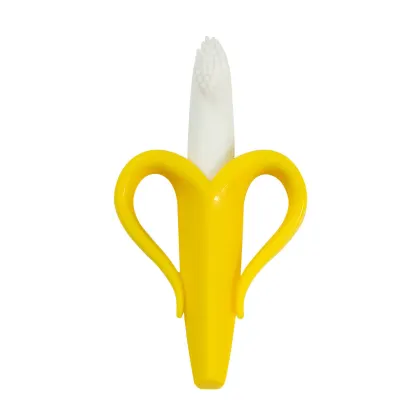 Banana Silicone Baby Toothbrush Teether for Teething Relief