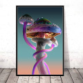 Wall Art Modular Prints HD Pictures Mushroom Nordic Style Modern Poster Canvas Painting For Living Room Cuadros Home Decoration