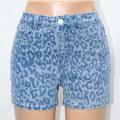 Fashion Print Blue Ladies Denim Shorts