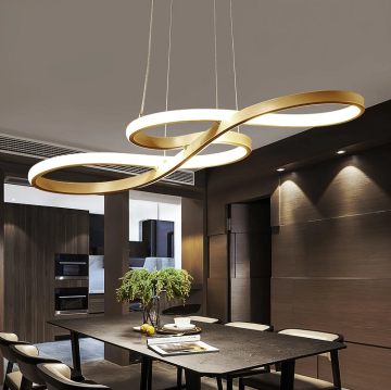 Minimalist Plated Champagne Gold Luxury Modern Chandeliers