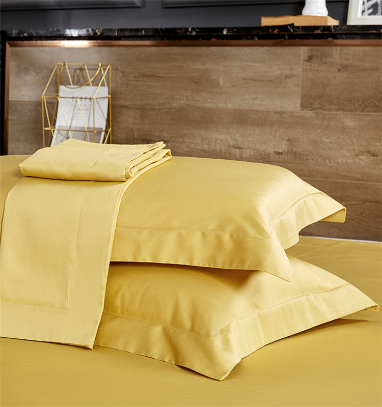 Yellow Luxury Egyptian Cotton Bedding Set for Hotels